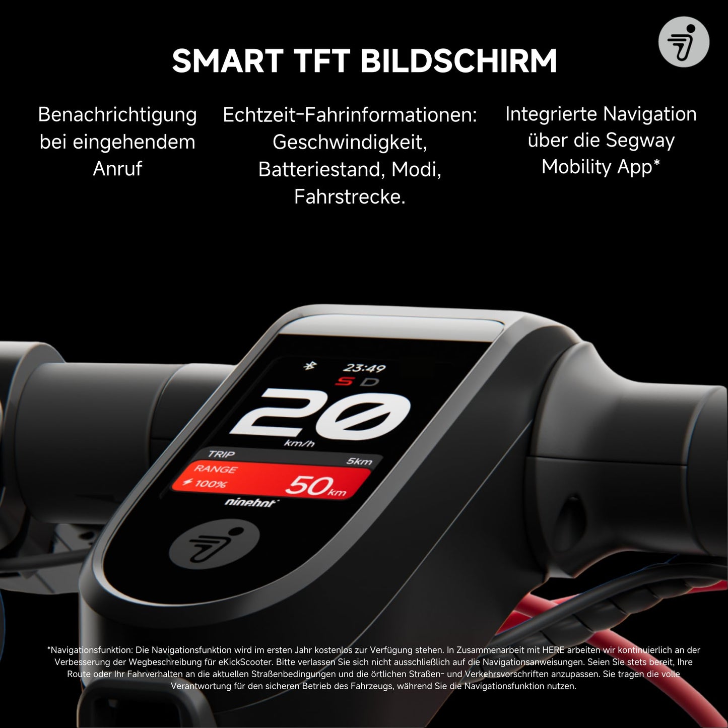 Segway-Ninebot F3 D E-Scooter mit Straßenzulassung 70 km