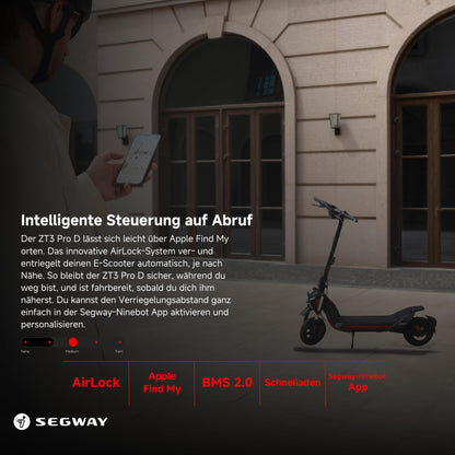 Segway ZT3 Pro D E-Scooter mit Straßenzulassung 70 km